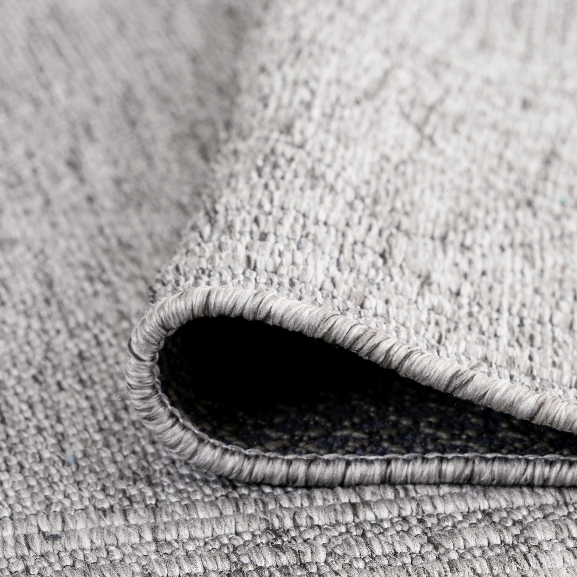 Alma Transitional 2' x 7.7' Light Gray and Stone Grey, Machine Washable Polyester & Cotton Indoor Area Rug