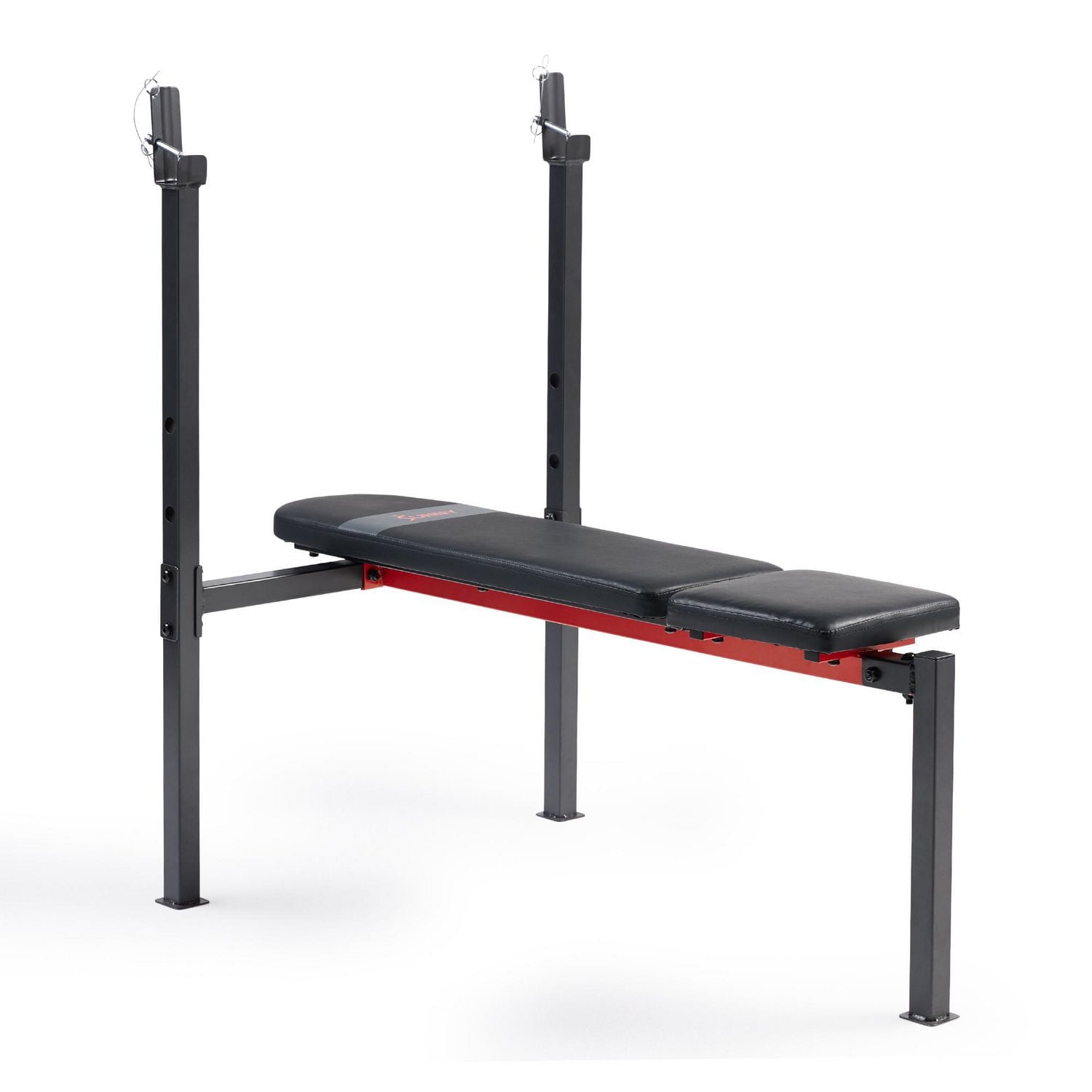 Banc de Musculation Inclinable Standard Réglable Sunny Health & Fitness, Développé Couché avec Rack pour Barre, Entraînement Complet du Corps et Renforcement Musculaire Multifonction pour Salle de Spo