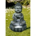 thumbnail image 2 of Hi-Line Gifts LED Lighted Sitting Buddha Outdoor Garden Water Fountain - 21.5", 2 of 2