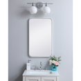 thumbnail image 2 of Elegant Lighting MR801830WH 18 x 30 in. Soft Corner Metal Rectangular Mirror, White, 2 of 4