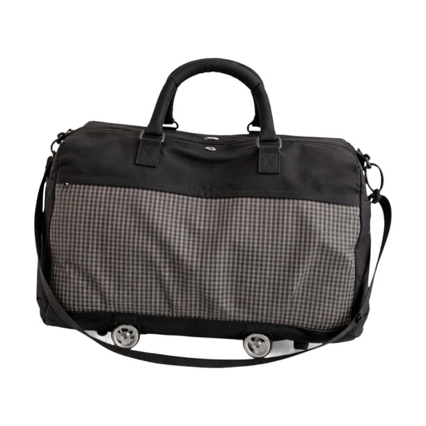 Bolso de viaje con ruedas para portátil, ideal para hombres y mujeres, para el trabajo y los negocios. Negro