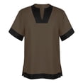 thumbnail image 2 of Tunic Viking, Viking Tunic Short, Sleeve Medieval Shirt, Belt Roman Knight, Viking Tunic Short Sleeve Medieval Shirt With Belt Roman Knight Costume Top for Movie Night, Brown XL, 2 of 6