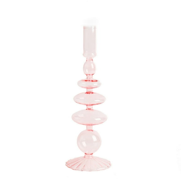 BMYJ Vintage Colored Glass Candle Holder - Artist-Designed Wedding Table Centerpieces, Boho Desktop Ornaments & Retro Home Decor Candlesticks