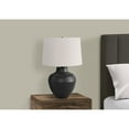 thumbnail image 3 of Lighting, 26"H, Table Lamp, Black Metal, Ivory / Cream Shade, Transitional, 3 of 7