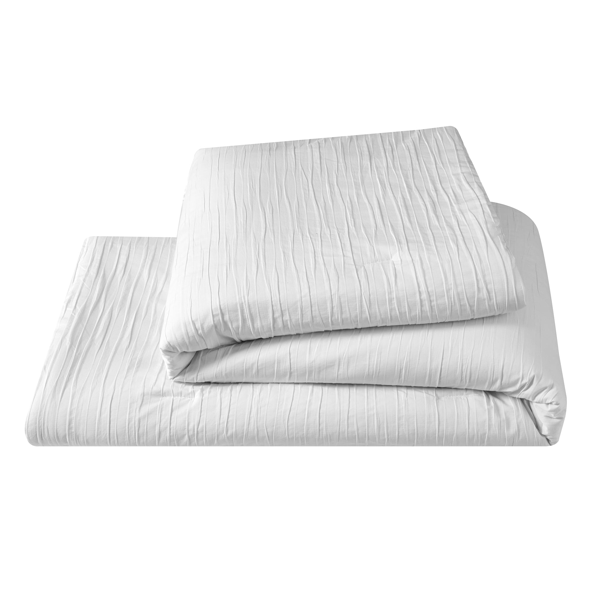 Better Homes & Gardens 7 Piece Crinkle Pleated Bed in a Bag Comforter Set with Sheets, King