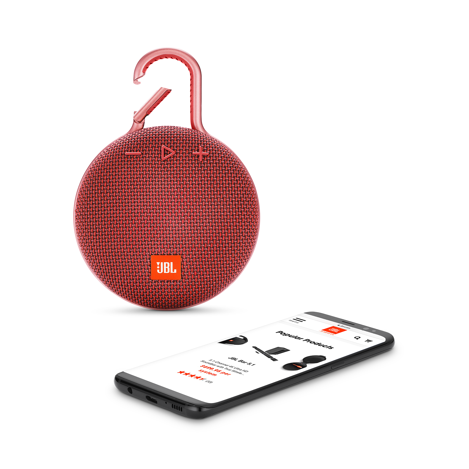 Restored JBL Clip 3, Portable Bluetooth speaker Refurbished