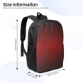 thumbnail image 2 of Uemuo Red Geometric Printed Durable 17-inch Student Backpack - Lightweight, Waterproof, Adjustable Straps, Ideal for School, Work, Travel, 2 of 5