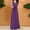 Purple, variant on Women's Elegant Long V Neck Convertible Evening Dress Wrap Bridesmaid Gown Wedding Guest Party Casual Wear Formal Occasion