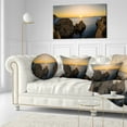 thumbnail image 3 of Designart Ibiza Island Mediterranean Sunset - Landscape Printed Throw Pillow - 12x20, 3 of 5