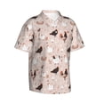 thumbnail image 2 of Daiia Funny Chicken Hawaiian Shirt for Men Gentle Cotton Regular Short Sleeve Casual-Large, 2 of 9