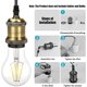 thumbnail image 3 of Zócalo de bombilla de luz de bronce vintage E27, portalámparas retro Edison, 4 piezas 9 * 5 cm TUNC Sencillez, 3 of 5
