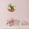 thumbnail image 3 of 14 Inch Wall Clock Battery Operated Silent Clock Decorative for Office, Kitchen, Outdoor, Living Room，African Elephant Mountain Landscape Nature Image, 3 of 4