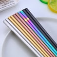 thumbnail image 6 of OAVQHLG3B Stainless Steel Chopsticks Reusable Multicolor Lightweight Metal Chopsticks Dishwasher Safe, 6 of 7