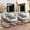 Beige+Polyester, variant on MOONMISS Outdoor Patio Rattan Oversized Rocking Chairs Set of 2 with Padded Cushion-Gray