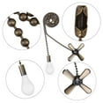 thumbnail image 5 of Deago 6 Pcs Ceiling Fan Pull Chain Set 12 Inches Fan Pull with Beaded Ball Chain Connector Included Light & Fan Pulls, 5 of 9