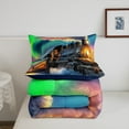 thumbnail image 4 of Erosebridal Vintage Train Bedding Full Comforter Set, Aurora Down Comforter, Winter Snow Decor, Reversible 3-Piece, 4 of 6
