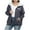 Sherpa Jacket Women-Gray, variant on Mifsaly Women Fleece Jacket Plus Size Oversized Zip up Sherpa Lined Jackets Long Sleeve Thick Warm Hoodie Fashion Print Classic Hooded Sweatshirt Soild Color Trendy Winter Outerwear with Pockets