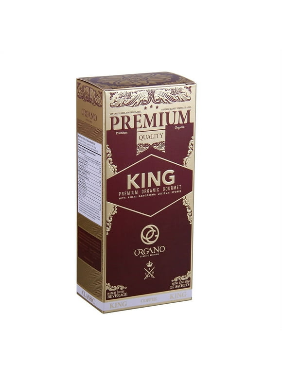 Organo Gold King Of Coffee Organic Premium Ganoderma Lucidum U.S.A. Packaging (1 Box)
