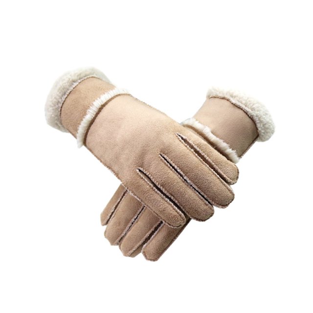 Qarigey 1 par de guantes de felpa elásticos suaves para hombres y mujeres, adultos, invierno, ciclismo, esquí, manoplas cálidas portátiles, equipo guantes y mitones Color de piel Qarigey AP013933-08