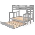 thumbnail image 3 of Bedz King Bunk Beds Twin over Full End Ladder Gray + Full Trundle, 3 of 9