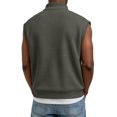 thumbnail image 4 of GrmtClth Men's Waffle Knit Sleeveless Vest 2026 Quarter Zip Lightweight Casual Workout Tank Tops Soft Breathable Athletic Tops for Gym Street Style Shirts Dark Gray M, 4 of 4