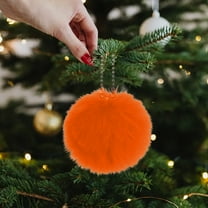 Furry Christmas Ornament Fuzzy Ball - Christmas Bauble Hanging Ball Ornaments, Holiday Christmas Balls for Tree Wreath Garland Holiday Party Centerpiece