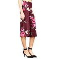 thumbnail image 2 of Made by Johnny Women's Knit Culottes Pants XS WINE_FLORAL, 2 of 6