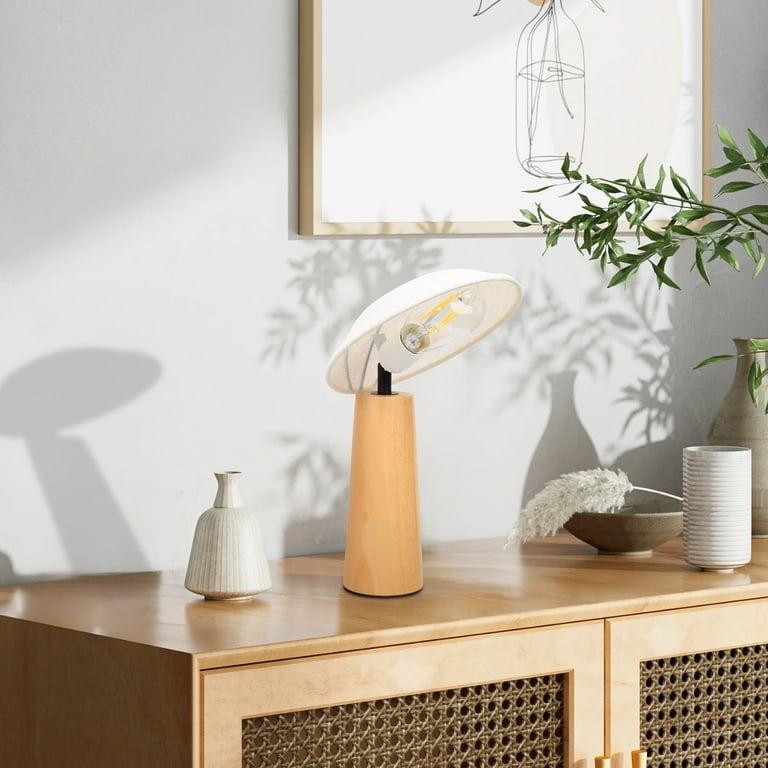Arturesthome Wabi-sabi Wood Japandi Fabric Art Table Lamp