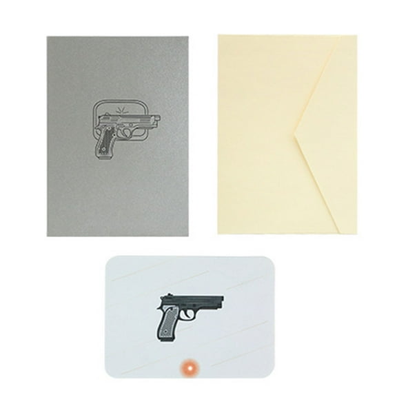 Necvior for Creative Pistol- Greeting Card Sharpshooter- Birthday Cards for Men Fathers