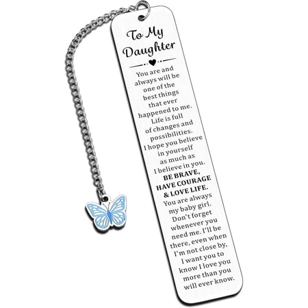 Valentines Day Gifts for Daughter from Mom to My Daughter 16th 18th 21st Birthday Gifts for Girls Inspirational Bookmark for Kids Girls Christmas Gifts for Daughter Stocking Stuffers for Girls