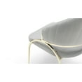 thumbnail image 3 of Ruby Modern Velvet Dining Chair - Gray with Gold Metal Legs, Set of 2, 24" Wide - Living Room, Kitchen. Comfortable, Stylish Seating., 3 of 8