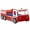 A-Red, variant on Twin Size Car Bed for Kids, Wooden Platform Bed with Cartoon Dog Headboard, LED Lights, and Built-in Slats for Toddlers & Boys
