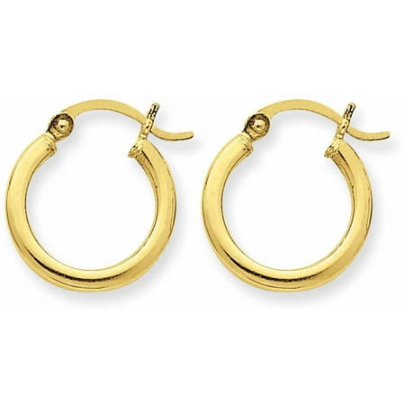 14kt Yellow Gold Lightweight Tube Hoop Earrings