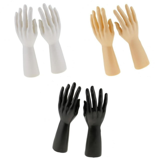 3 Pares de Maniquí de Exhibición de de Guantes de de Joyería Masculina Izquierda