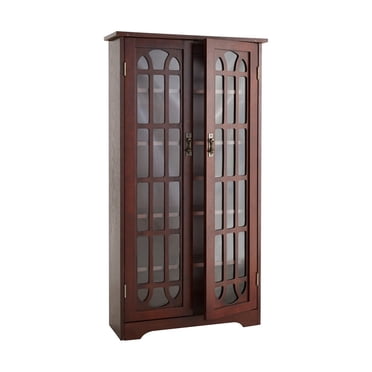 Sliding Door Media Cabinet, White - Walmart.com