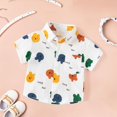thumbnail image 2 of Vedolay Boys Summer Tops Boys' Short Sleeve Button-Down Shirt Lightweight Breathable Summer Tops,Blue 4-5 Years, 2 of 5