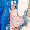 thumbnail image 3 of joogoo Girls Sleeveless Dress Pink Umbrellas and Floral Stylish Short Sleeve Dresses 8Y, 3 of 7