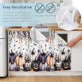 thumbnail image 4 of Halloween Pumpkins Cabinet Curtains 28"x51" Sink Skirt for Bathroom Kitchen, Fall Horror Scary Skull Eucalyptus Leaves Self Stick Adhesive Under Desk Covers Tall Laundry Cabinet Storage Organizer, 4 of 8