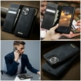 thumbnail image 4 of ELEHOLD Magnetic Detachable Wallet Case for iPhone 14 Plus, Shockproof Faux Leather Stand RFID Card Slots Detachable Mag-Safe Magnetic Case Cover,Removable Back Shell,Black, 4 of 12