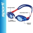 thumbnail image 2 of Sporti Jr. Ripple Racer Goggles: Anti-Fog, UV Protection, Shatter-Resistant, Quick Fit, Hypoallergenic, 2 of 10