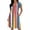 Multicolor, variant on Ladies' Fashionable Printed Flying Sleeves Short Sleeved V-Neck High Waist Cinched A-Line Button Up Dress