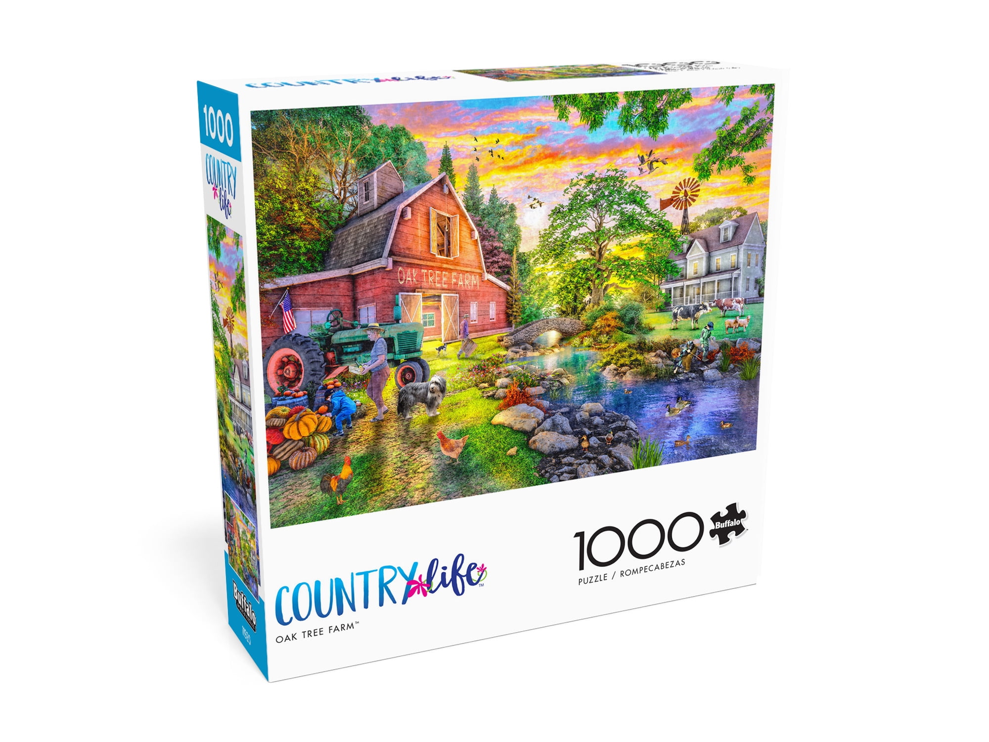 Buffalo Games 1000-Piece Country Life Oak Tree Farm Jigsaw Puzzle
