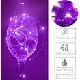 thumbnail image 6 of 15 Packs 20 Led Purple Fairy Lights Battery Operated 6.6ft Silver String Lights Waterproof Firefly Starry Light for DIY Table Centerpieces Wedding Halloween Christmas Party Decor, 6 of 8