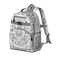 thumbnail image 4 of Colorful Boho Students Backpack Retro Hippie Tribal Style School Bag with Rainbow Ethnic Patterns, Lightweight, Artistic and Durable, 4 of 6