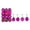 Hot pink, variant on 1.2 Inch Mini Shatterproof Plastic Christmas Tree Decorative Hanging Balls, 24 Pcs/Pack