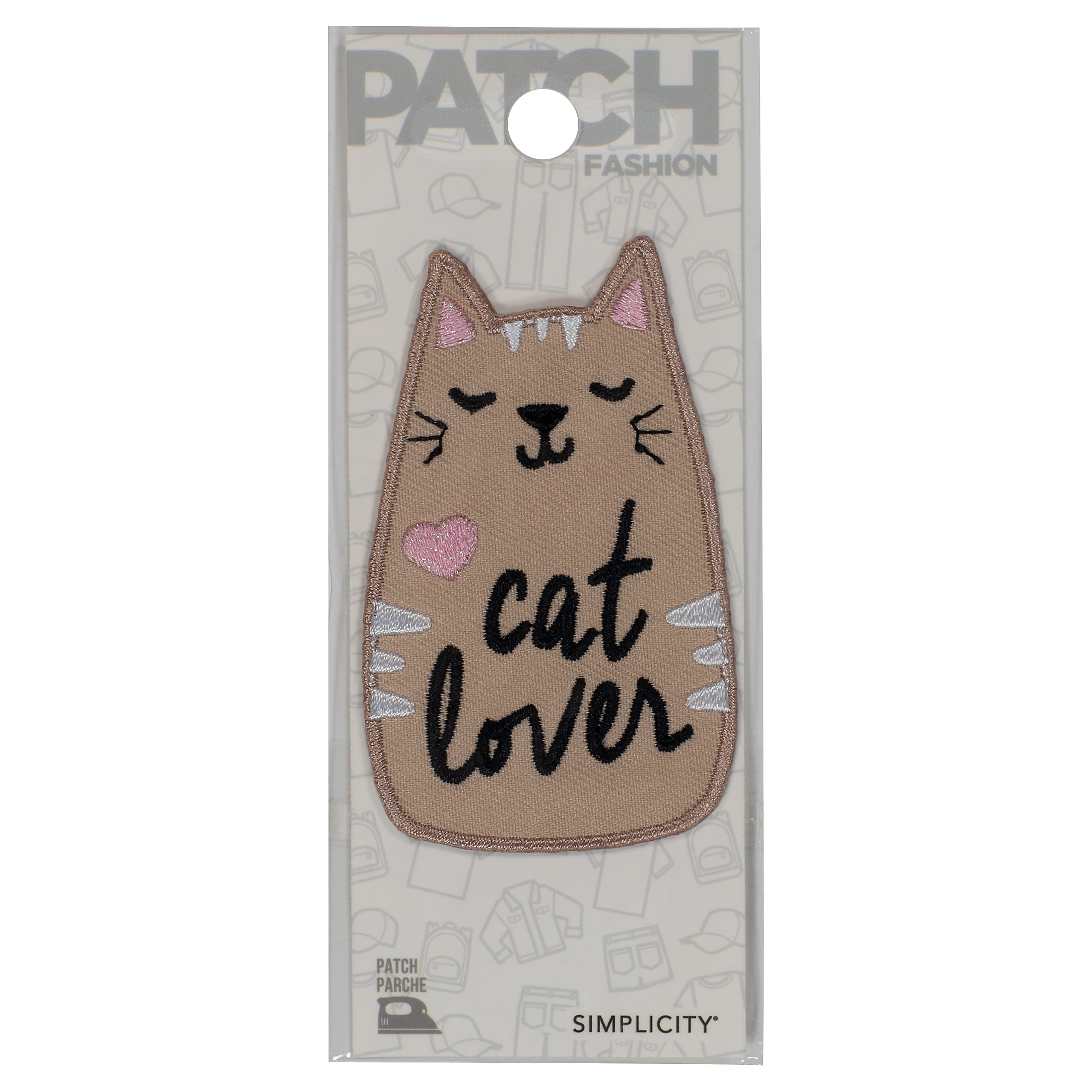 Simplicity Multicolor Polyester Cat Lover Fashion Iron-on Applique