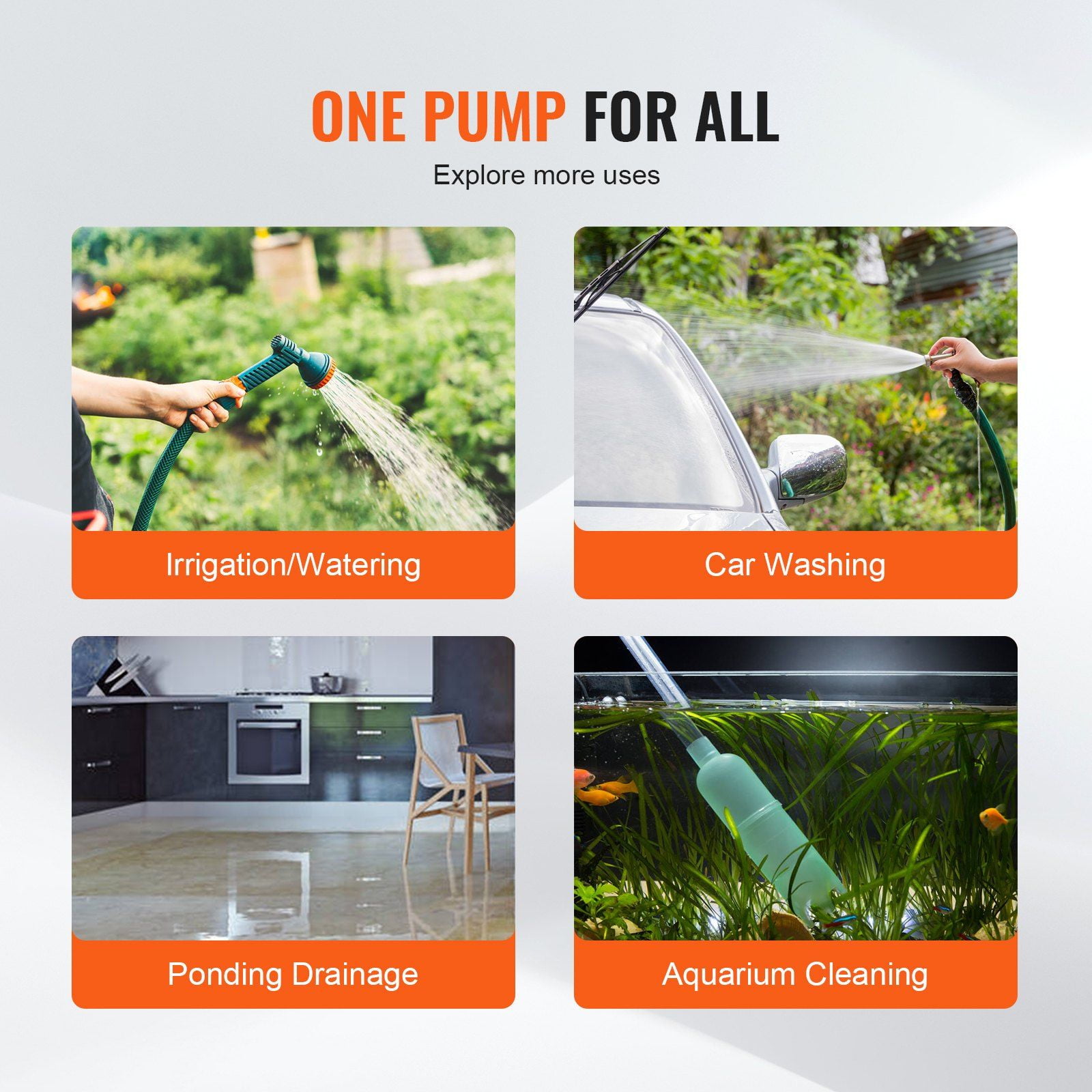 Portable 12V Electric Water Pump, 360 GPH – Ideal for Rain Barrels, Aquariums, Garden Use