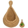 thumbnail image 4 of ULTNICE Wall Hanging Fruit Basket Coffee Cotton Rope Round Woven Design 1Pack 9.8X7.9X5.9In, 4 of 8