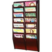 14-Pocket Literature Display, Mahogany