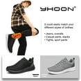 thumbnail image 3 of YHOON Mens Shoes Casual Running Walking Shoes Sneakers Gym Tennis Slip On Shoes Grey Size 10.5, 3 of 8